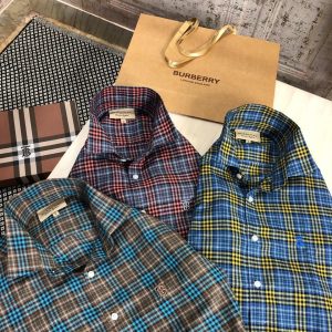 first copy burberry exclusive cotton checkered shirt (1)