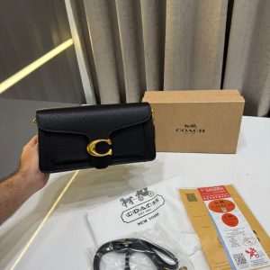 first copy coach black premium leather bag with original box & dust bag