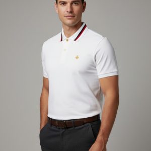 first copy gucci bee logo white t shirt for men (2)