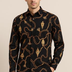 first copy versace chain reaction black shirt – white (2)