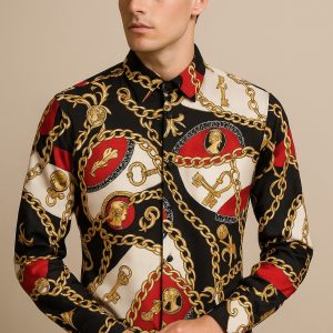 first copy versace chain reaction red shirt – white (1)