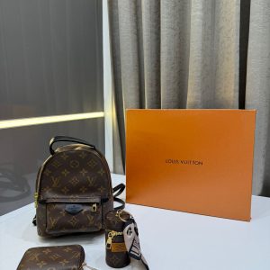 first copy louis vuitton brown premium gift set backpack with og box