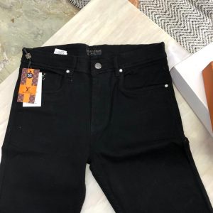 Home first copy louis vuitton embroidered jeans (7)