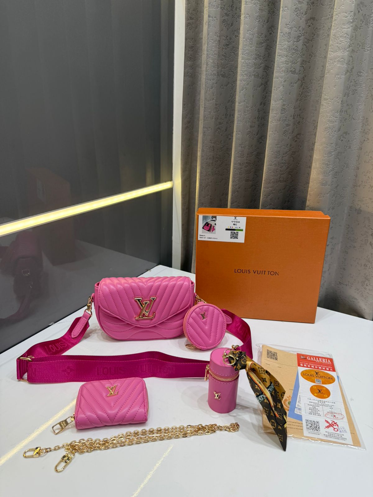 first copy louis vuitton pink premium gift set bag with og box first copy louis vuitton pink premium gift set bag with og box