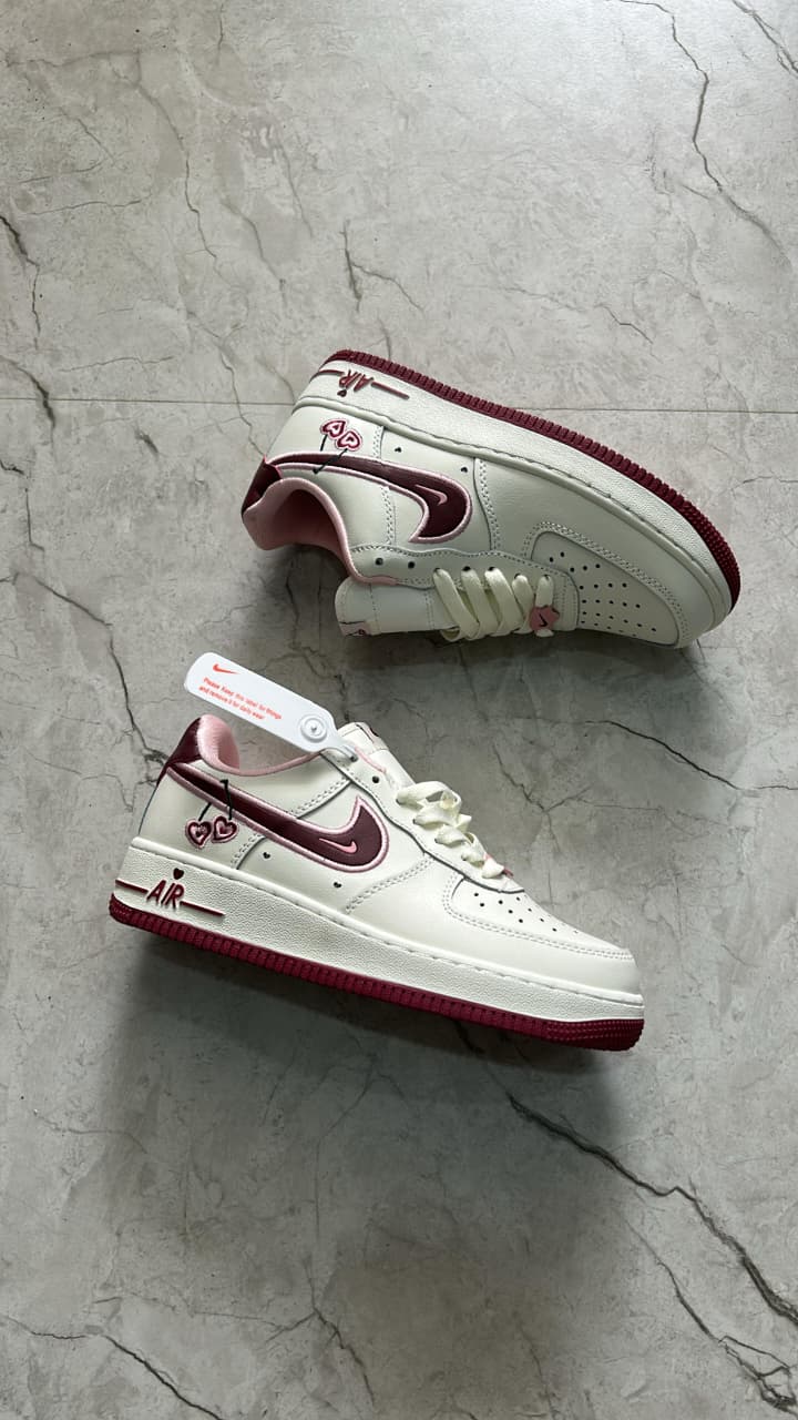 first copy nike airforce originals heart maroon sole (1) first copy nike airforce originals heart maroon sole (1)