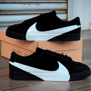 first copy nike blazer low city – black & white (2)