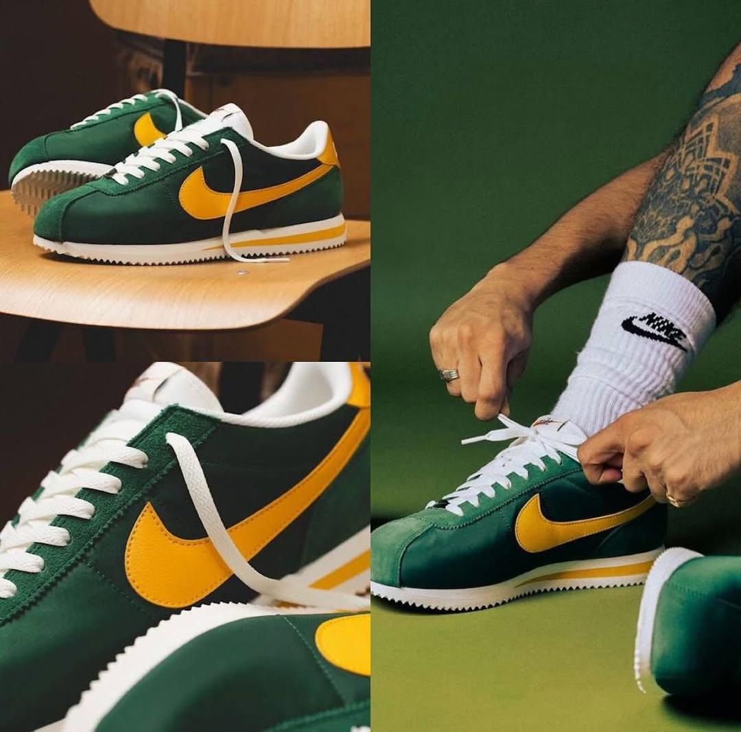 first copy nike cortez nylon green yellow (2) first copy nike cortez nylon green yellow (2)