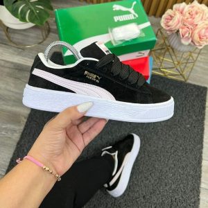 first copy puma suede classic xl black white (1)