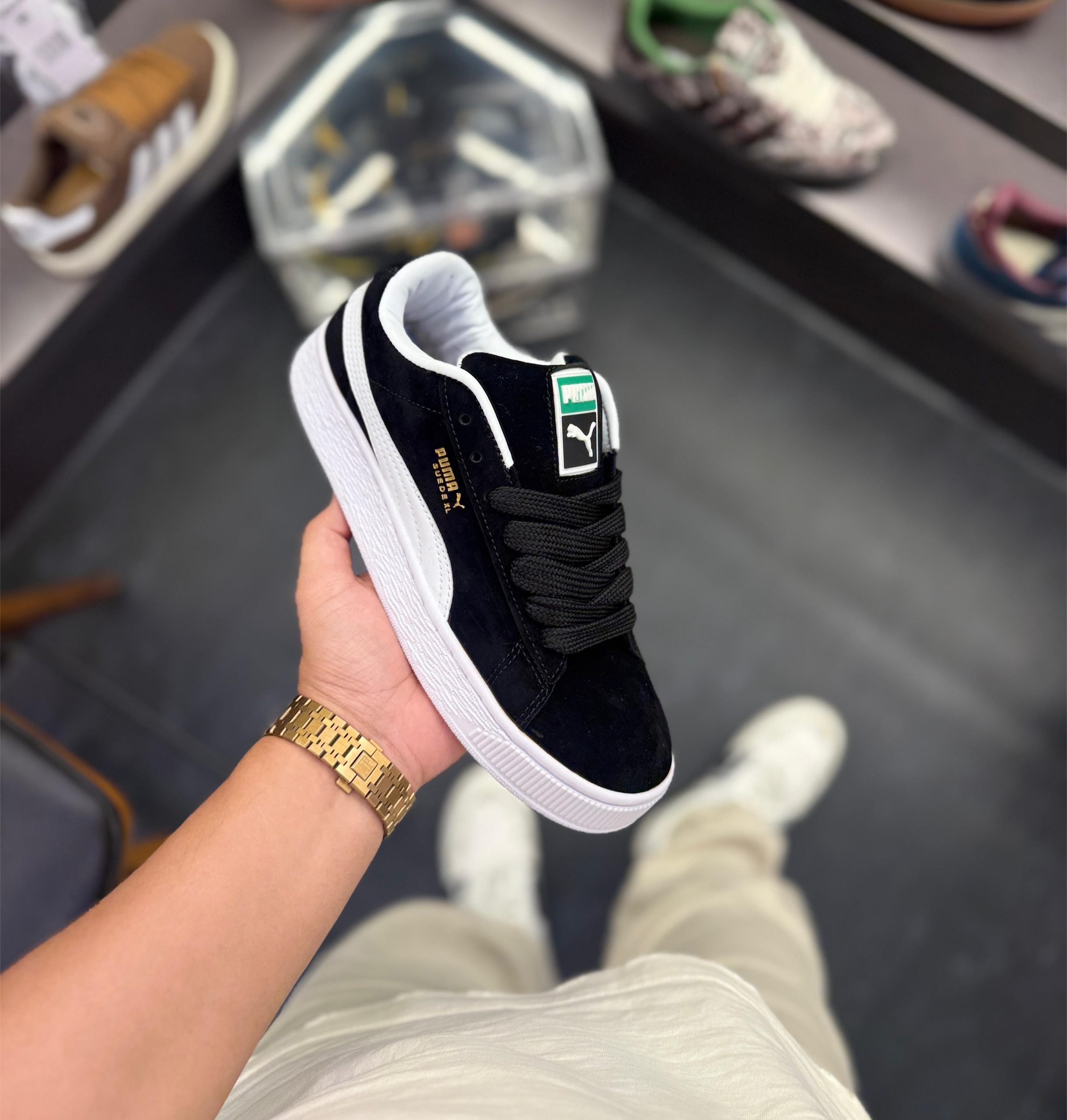 first copy puma suede classic xl black white (6) first copy puma suede classic xl black white (6)