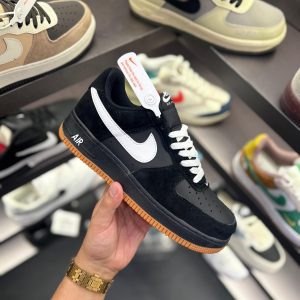 first copy nike airforce one black white gum (3)
